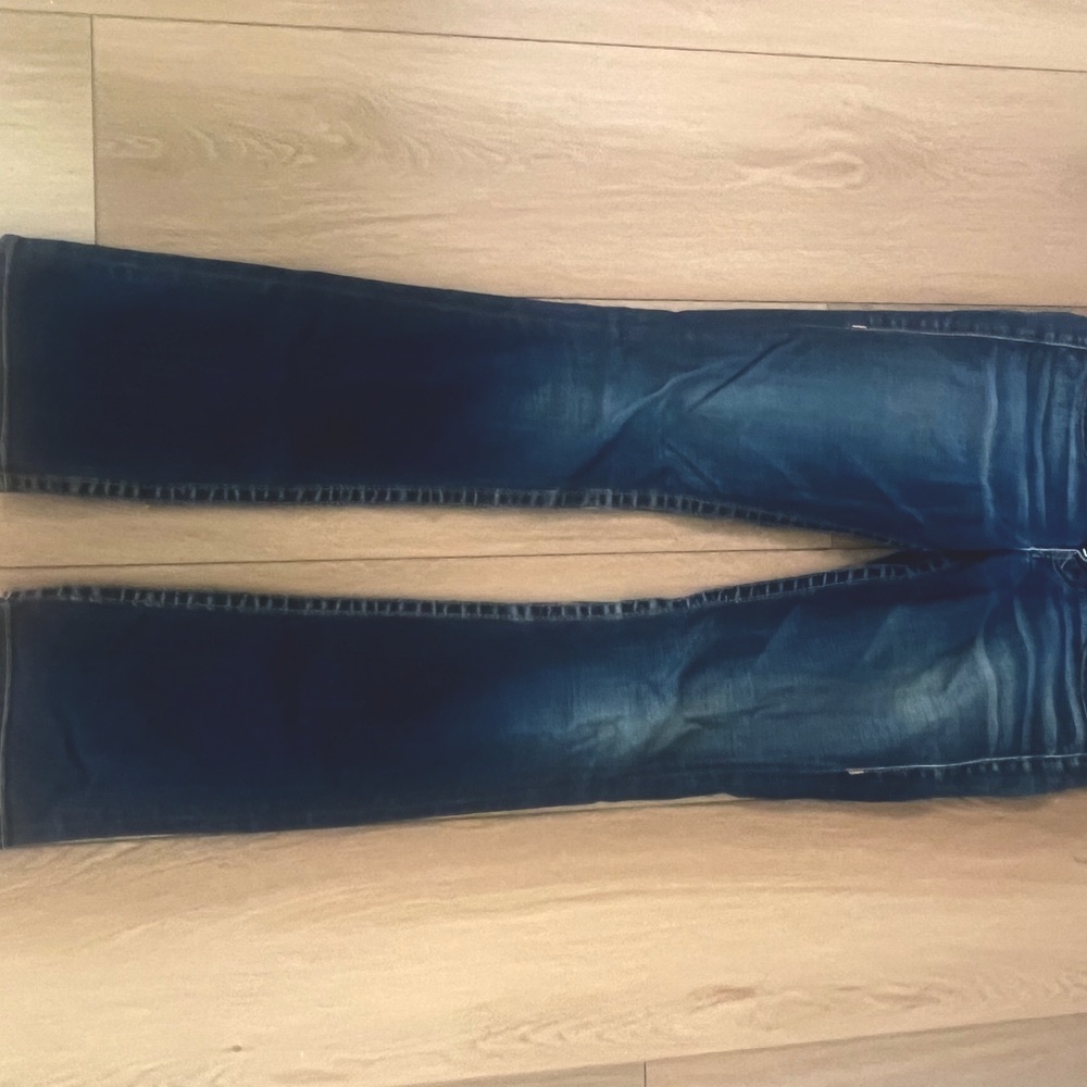True Religion Blue Flare Wide Leg Jeans